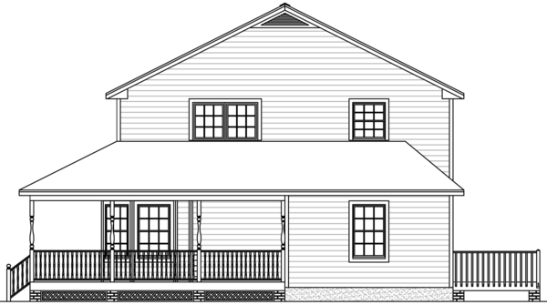 Left Elevation for House Plan #740313