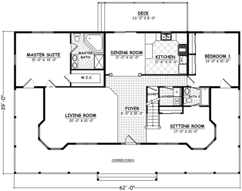 Main Floor Plan for House Plan #740313