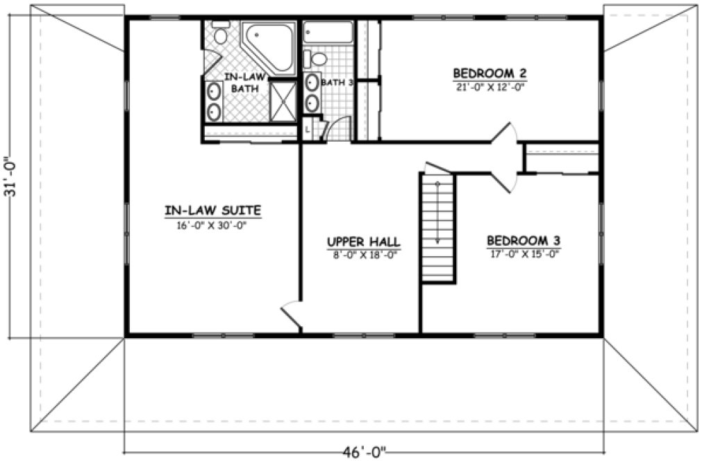 Second Floor Plan for House Plan #740313