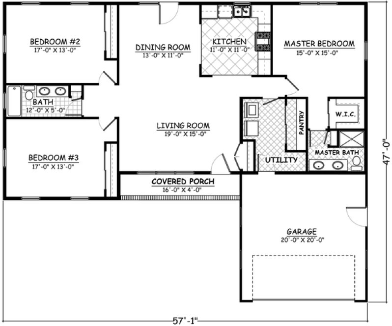 Main Floor Plan for House Plan #744161