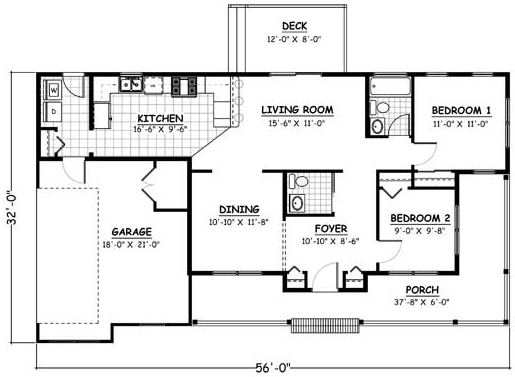 Main Floor Plan for House Plan #740301