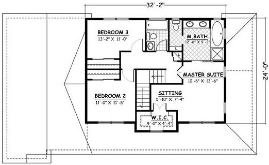 Second Floor Plan for House Plan #741481