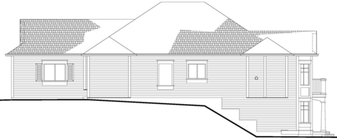 Left Elevation for House Plan #576551
