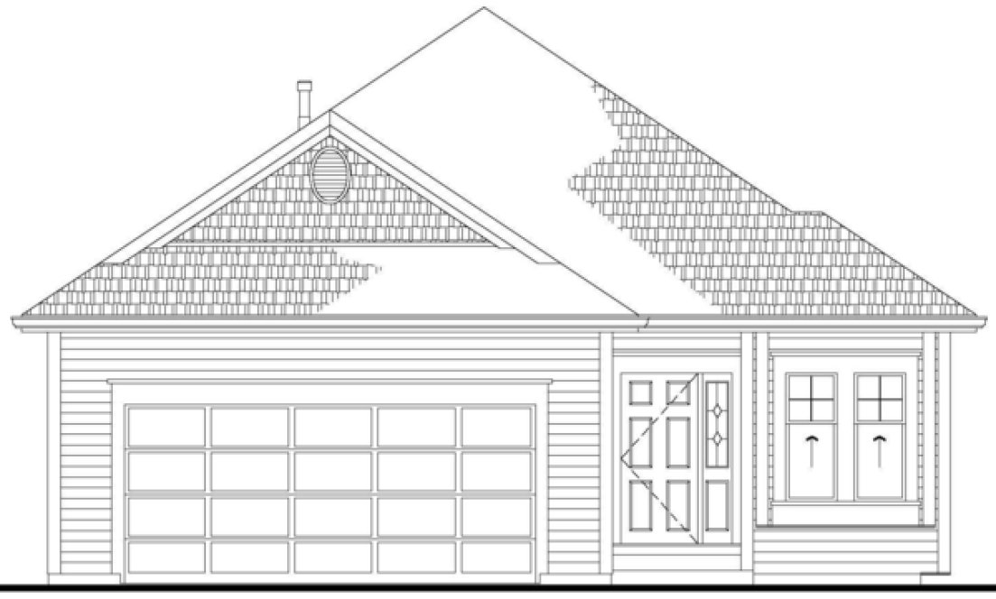 Rear Elevation for House Plan #576551