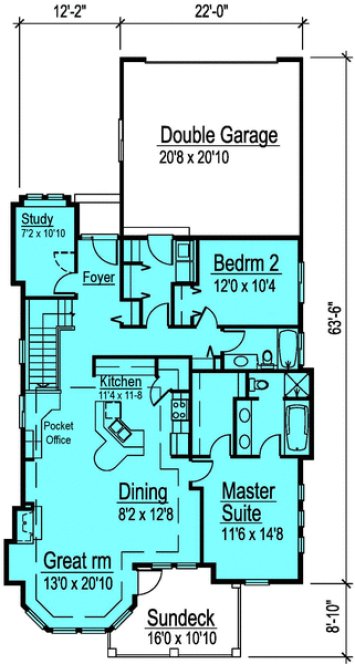 Main Floor Plan for House Plan #576551