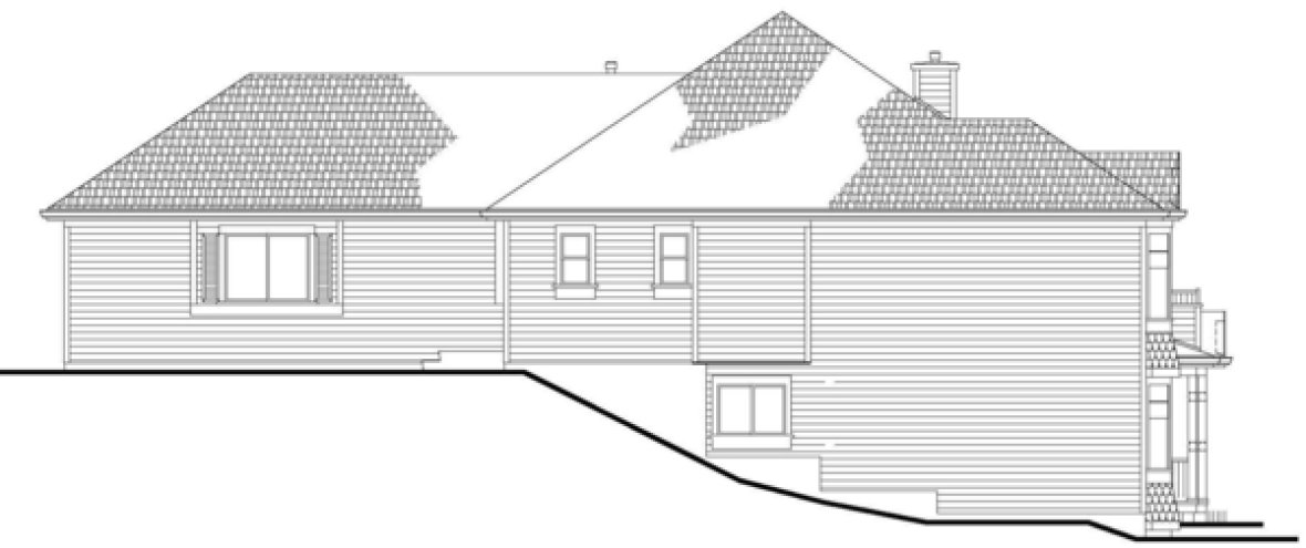 Left Elevation for House Plan #575921