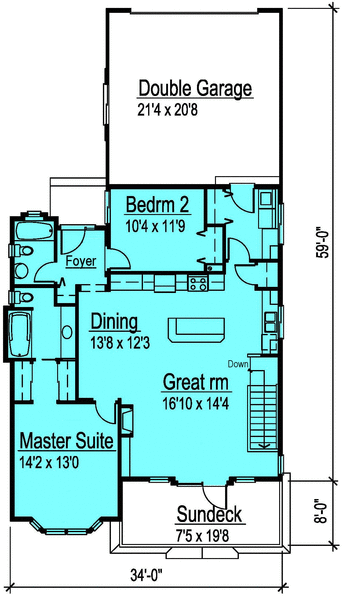 Main Floor Plan for House Plan #575921