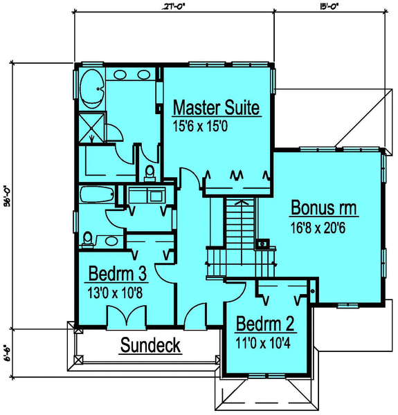 Second Floor Plan for House Plan #576942