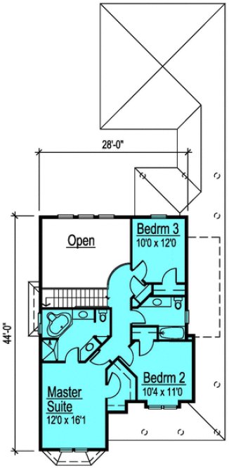 Second Floor Plan for House Plan #571312