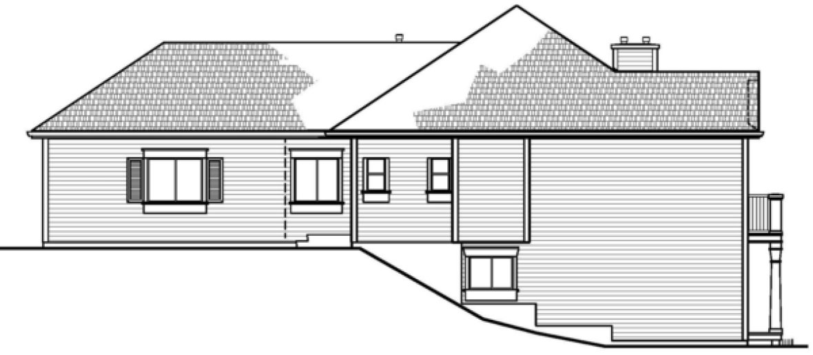Left Elevation for House Plan #574102