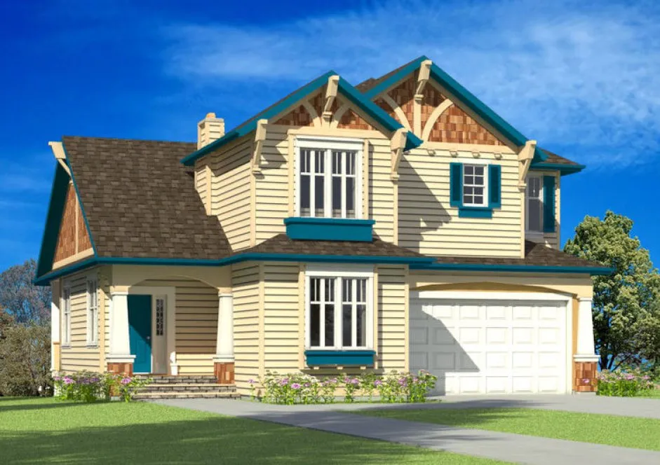 Full Rendering for House Plan #573612