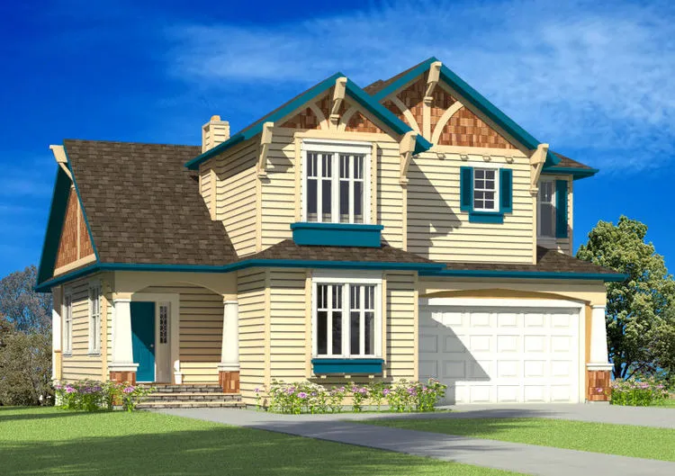 Full Rendering for House Plan #573612