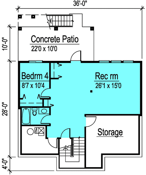 Basement Plan for House Plan #576272