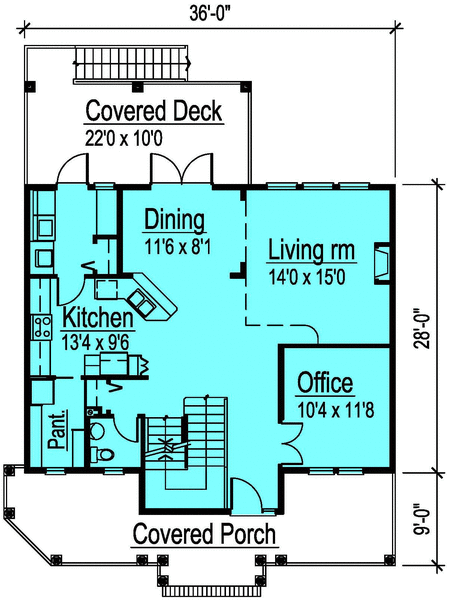 Main Floor Plan for House Plan #576272