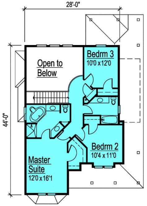 Second Floor Plan for House Plan #572312