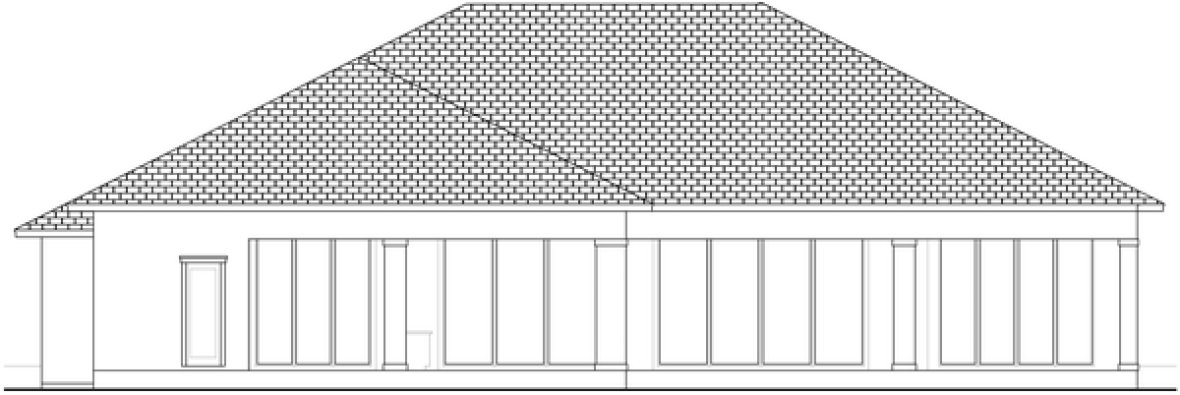 Rear Elevation for House Plan #778183