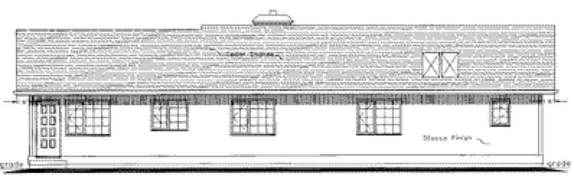 Rear Elevation for House Plan #133109