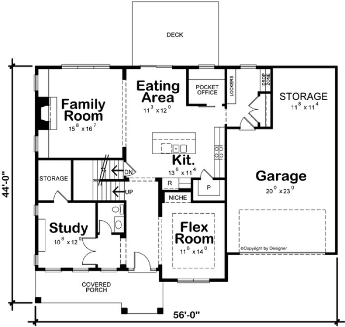 Main Floor Plan for House Plan #155492