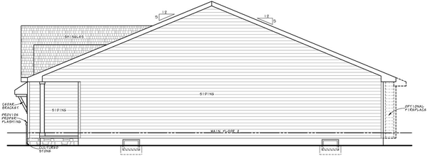 Right Elevation for House Plan #157771