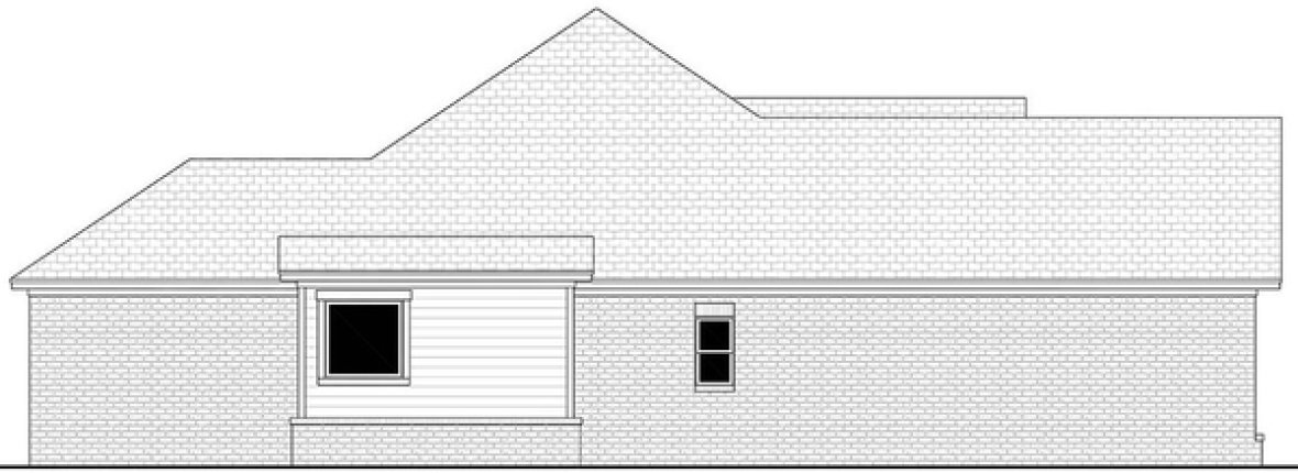 Left Elevation for House Plan #302891