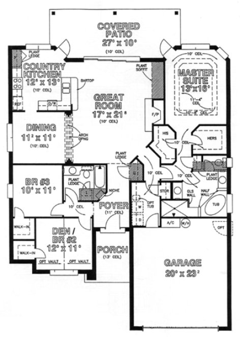 Main Floor Plan for House Plan #860291
