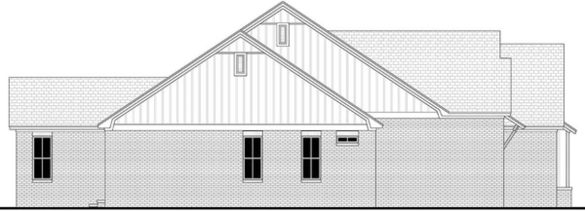 Left Elevation for House Plan #308062