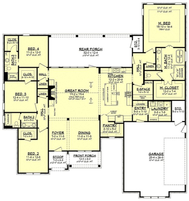 Main Floor Plan for House Plan #308062