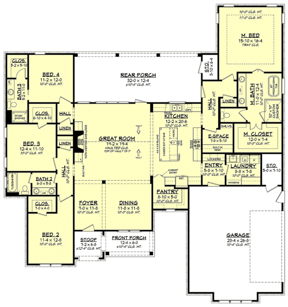 Main Floor Plan for House Plan #308062