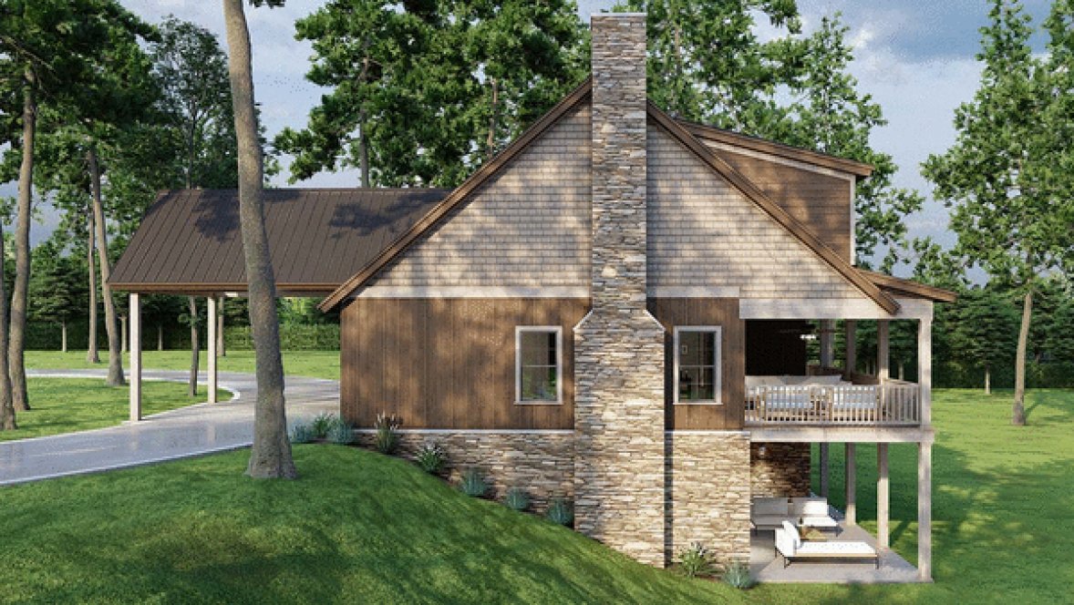 Right Elevation for House Plan #315522