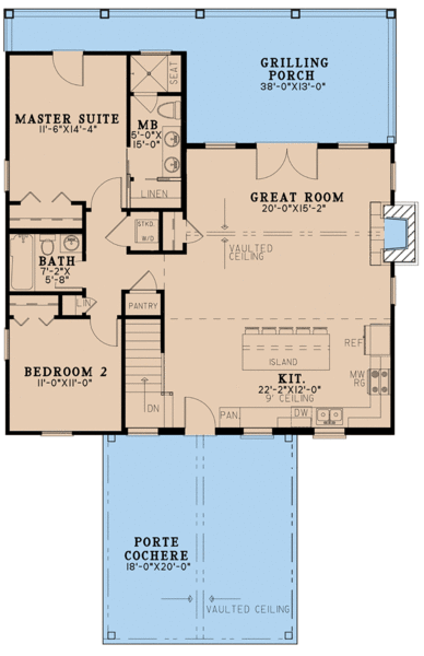 Main Floor Plan for House Plan #315522