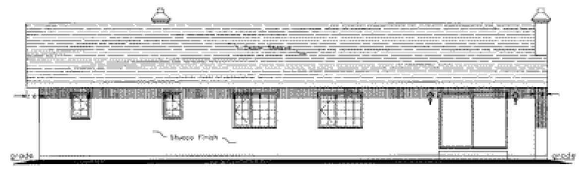 Rear Elevation for House Plan #139109