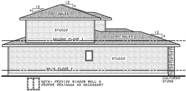 Right Elevation for House Plan #156262