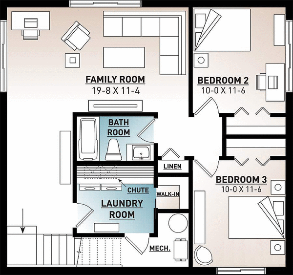 Basement Plan for House Plan #140291