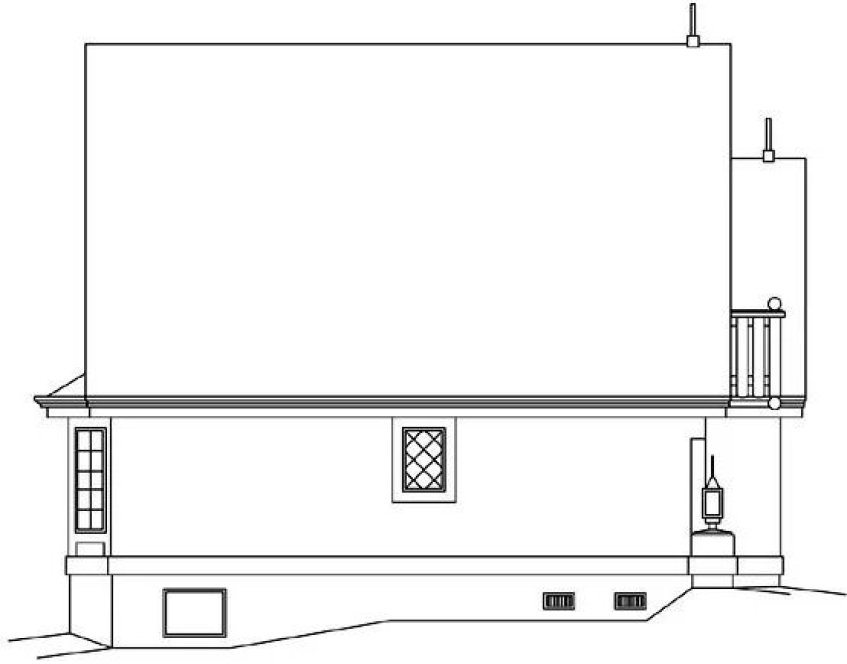 Right Elevation for House Plan #635701