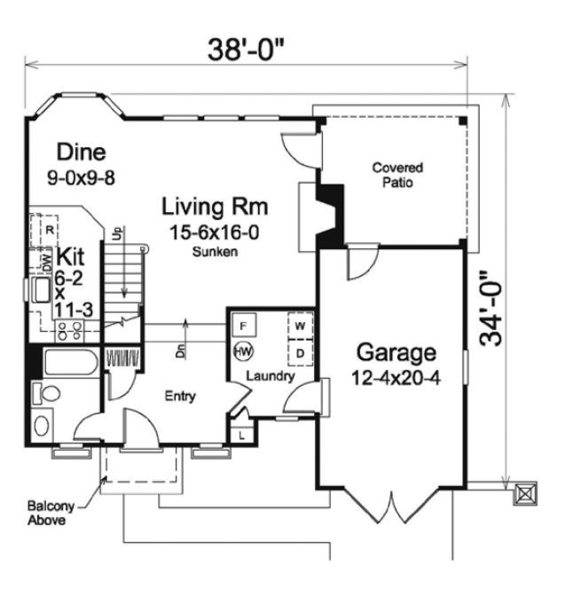 Main Floor Plan for House Plan #635701