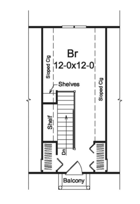 Second Floor Plan for House Plan #635701
