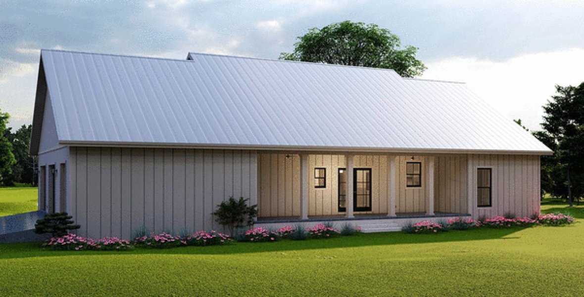 Rear Elevation for House Plan #435161