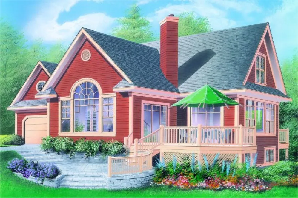 Full Rendering for House Plan #141292