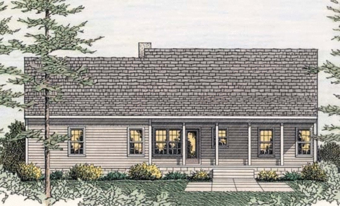 Rear Elevation for House Plan #872941