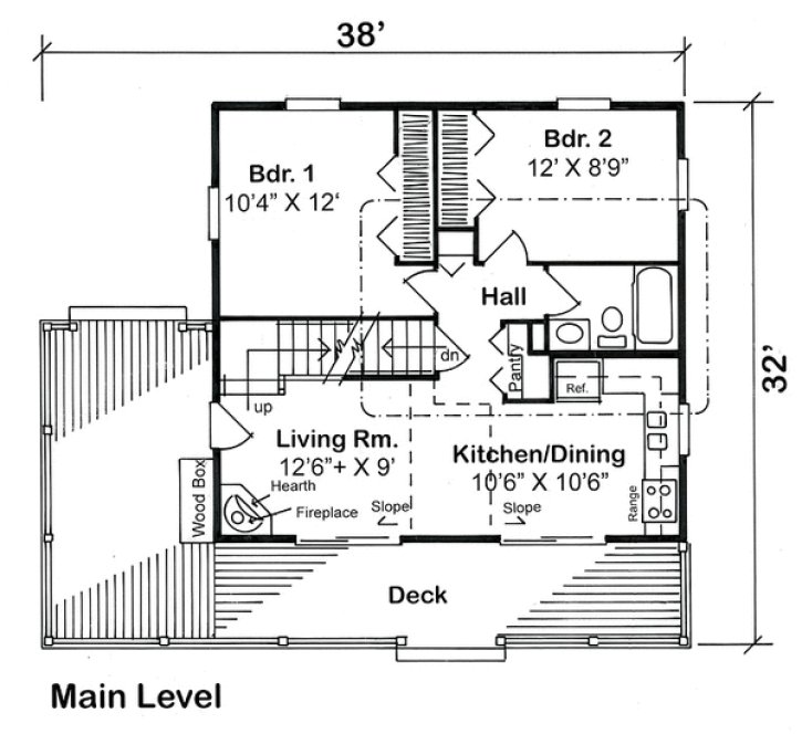 Main Floor Plan for House Plan #182790