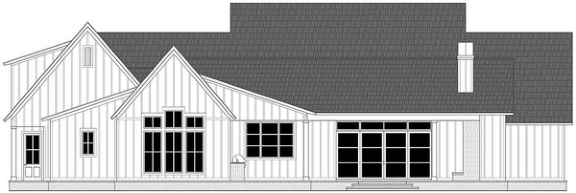 Rear Elevation for House Plan #906433