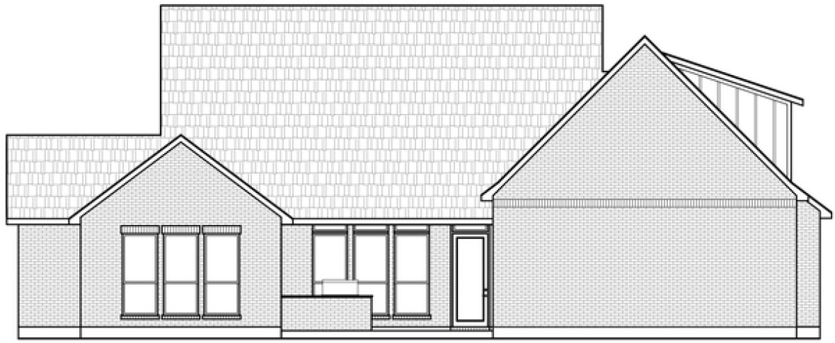 Rear Elevation for House Plan #904852