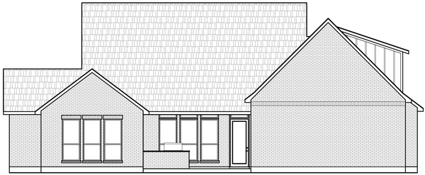 Rear Elevation for House Plan #904852