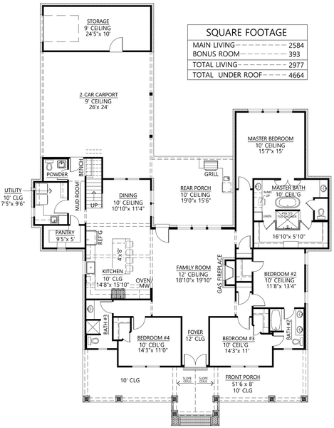 Main Floor Plan for House Plan #904852