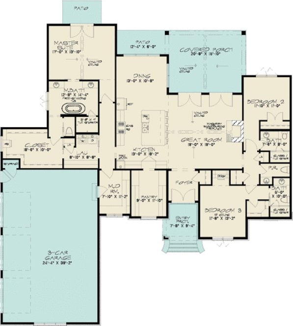 Main Floor Plan for House Plan #315152