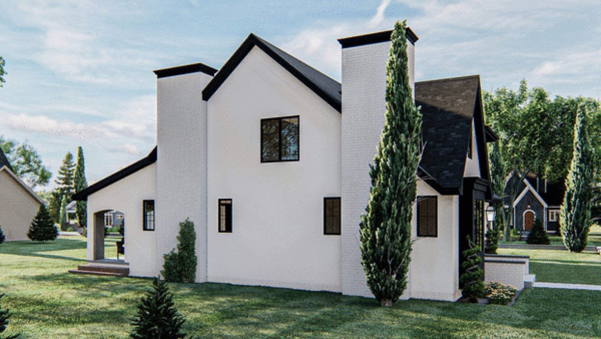 Left Elevation for House Plan #709632