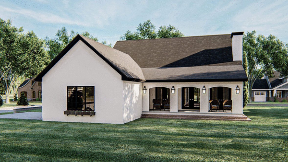 Rear Elevation for House Plan #709632