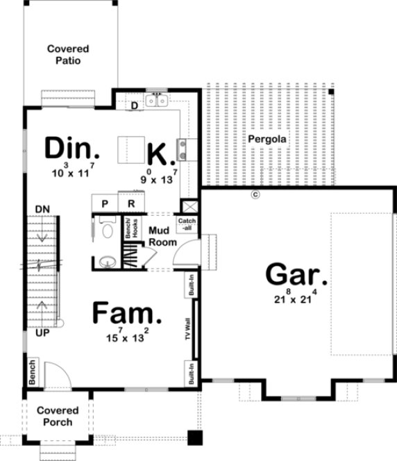 Main Floor Plan for House Plan #704161