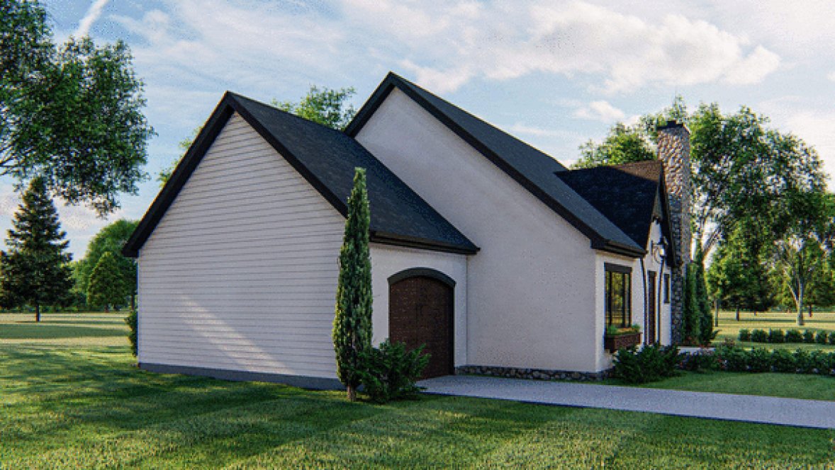 Left Elevation for House Plan #706941