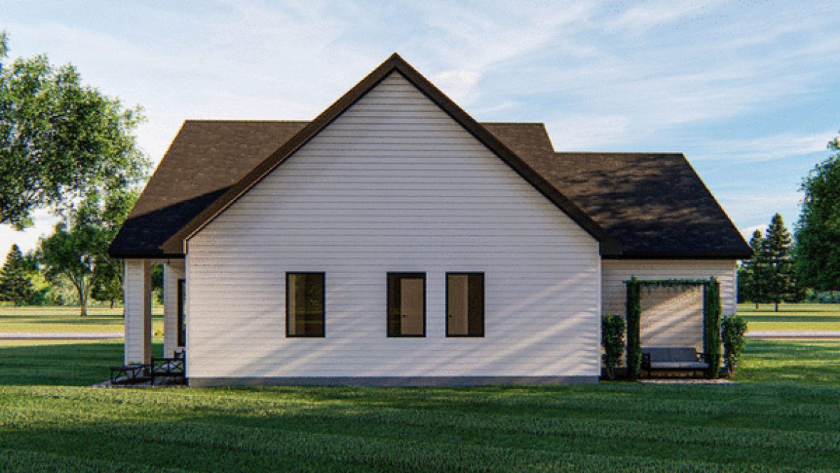 Rear Elevation for House Plan #706941